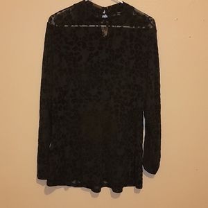 Lane Bryant Sheer Leopard Print Top